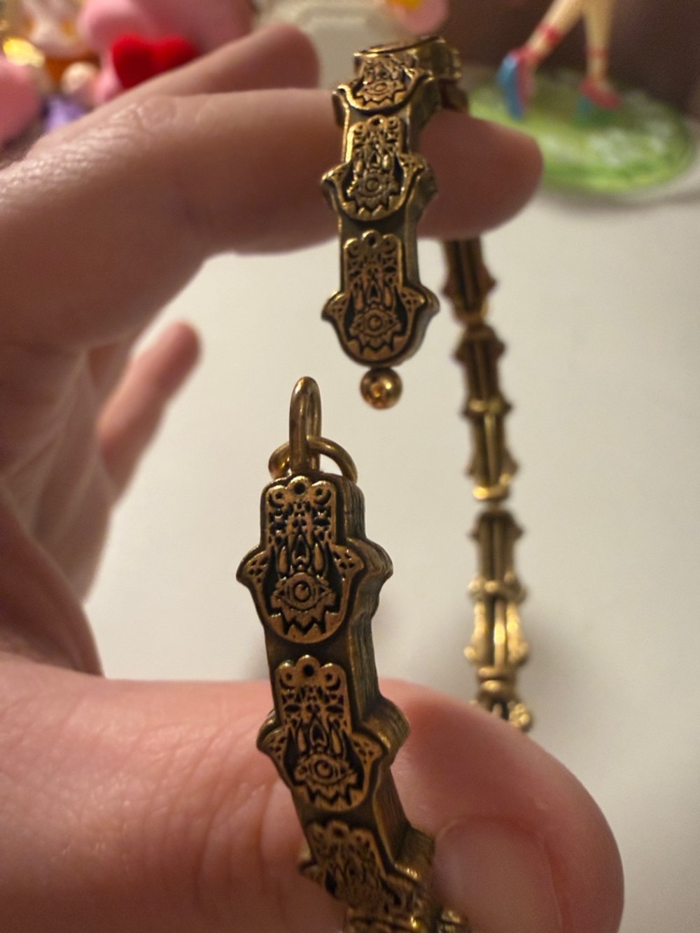 Alex and Ani Gold Hamsa Link Stackable Bangle Bracelet - Picture 7 of 8